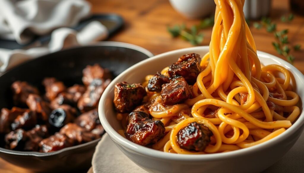 Beef Strips with Pasta Weeknight Dinner