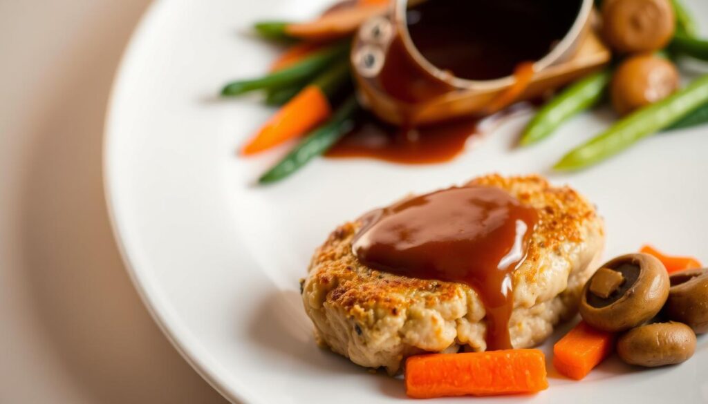 Chicken Salisbury Steak Presentation