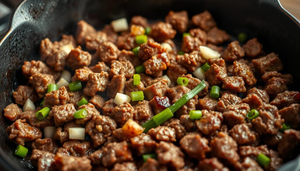 Ground Beef Bulgogi Cooking Process