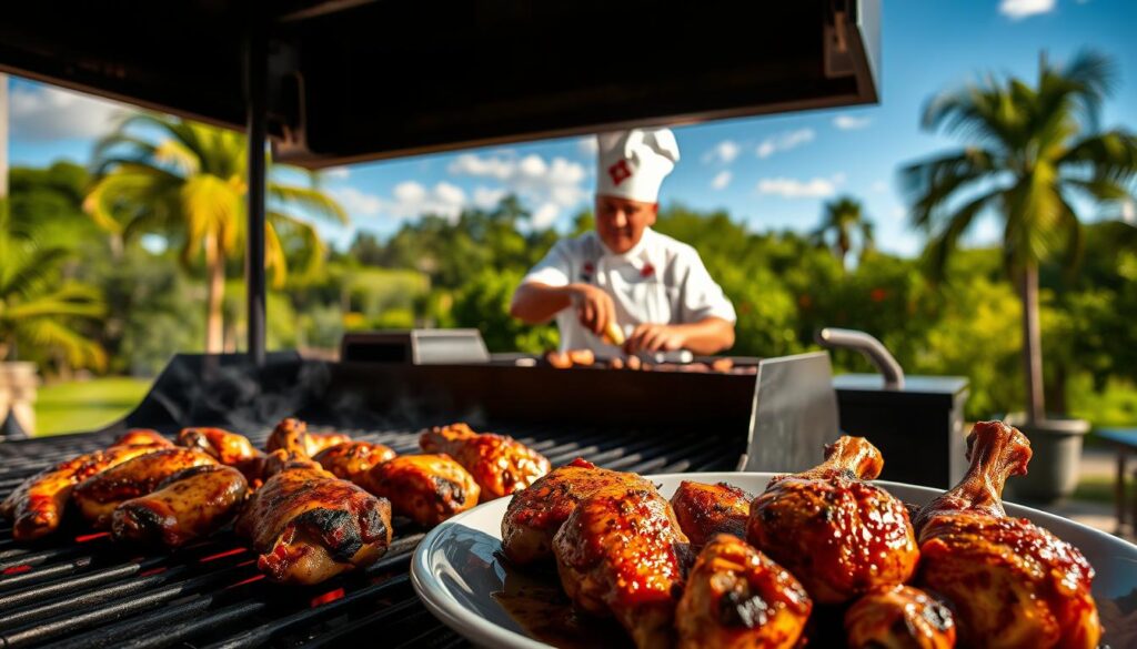 Mexican BBQ Chicken Grill Preparation