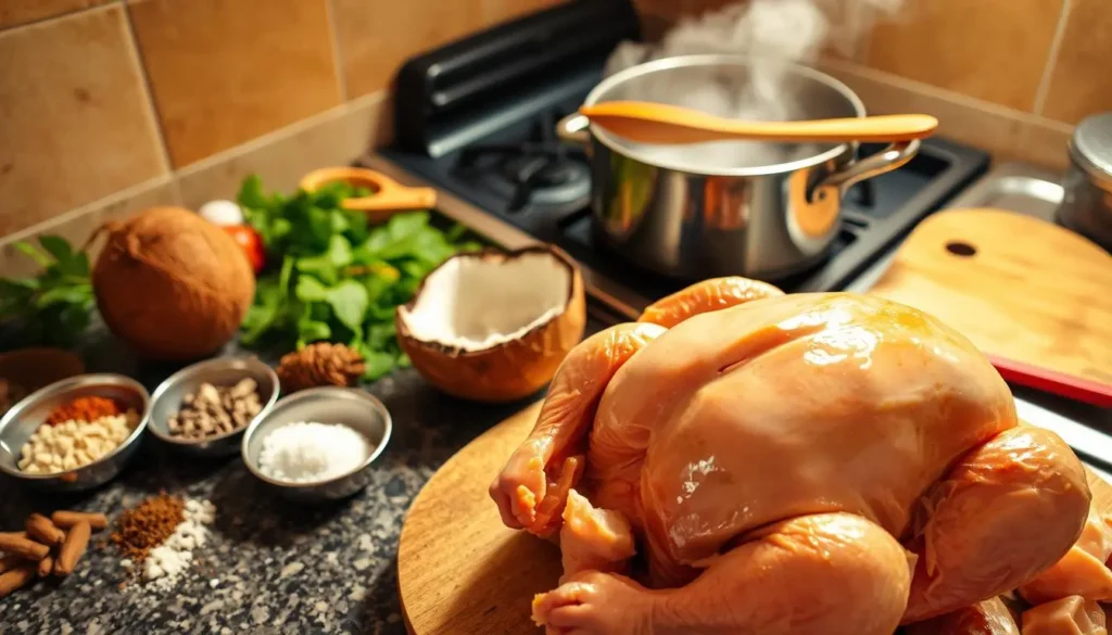 Nariyal Chicken Recipe Cooking Process