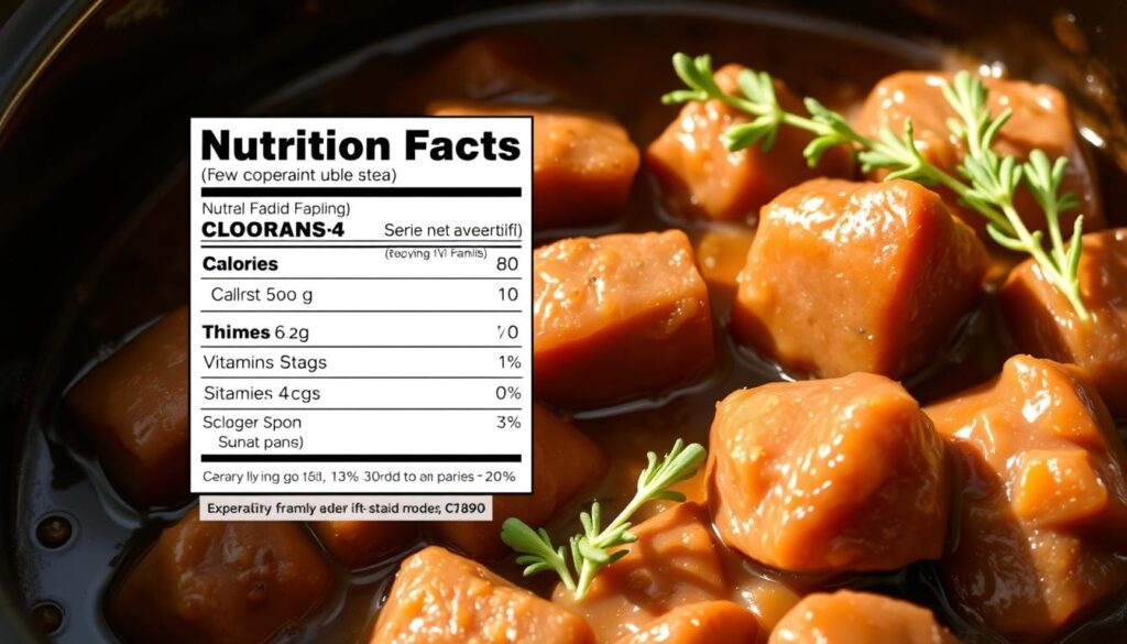 Nutritional Information for Crockpot Cube Steak