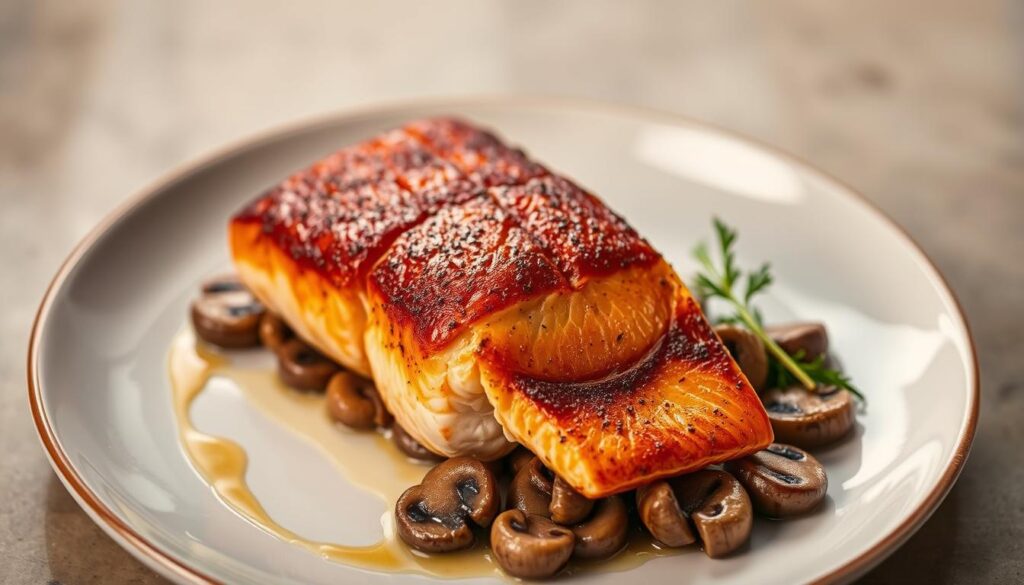 Pan-Seared Salmon Mushroom Recipe