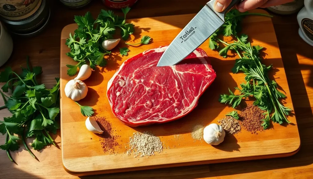 Preparing Top Blade Steak for Cooking