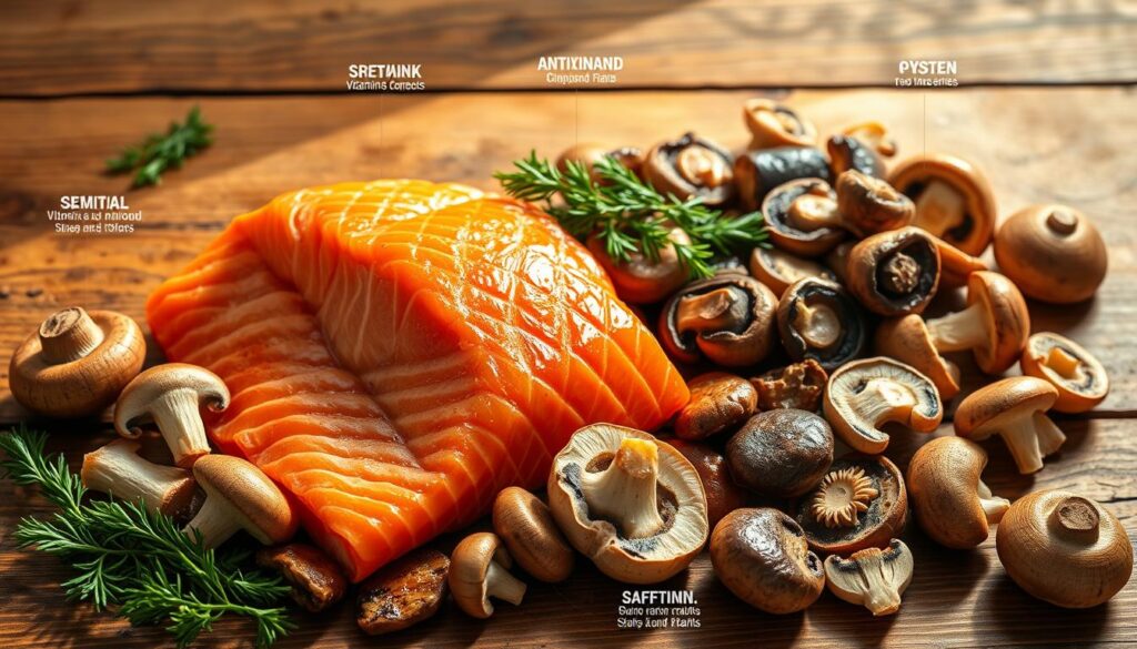 Salmon and Mushroom Nutritional Benefits