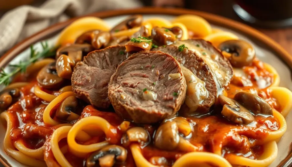 beef stroganoff with leftover beef tenderloin