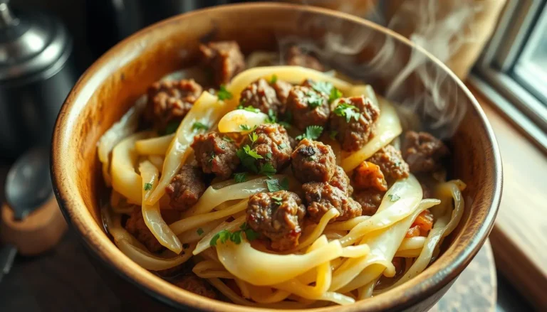 cabbage and hamburger meat