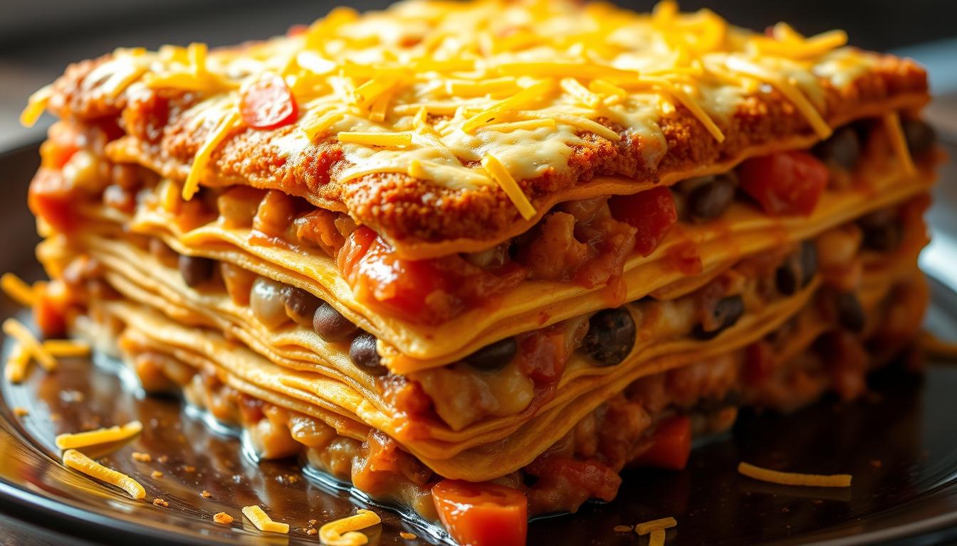 easy baked taco lasagne no browning of ground beef recipe