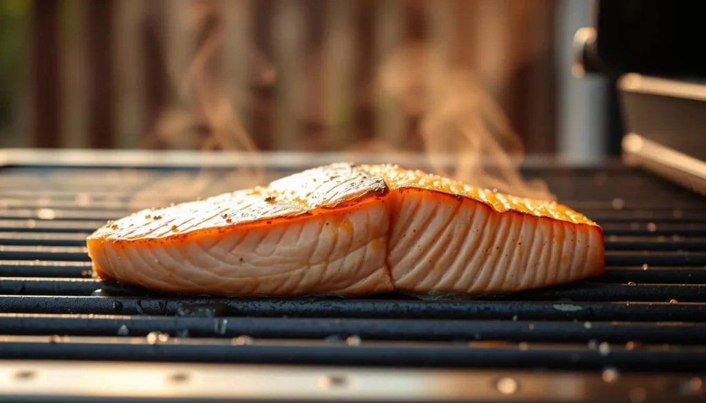 grilling salmon