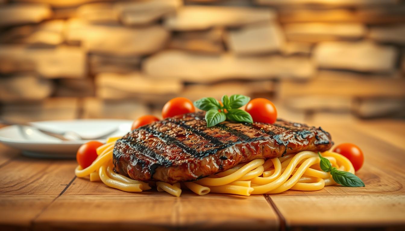 steak and pasta