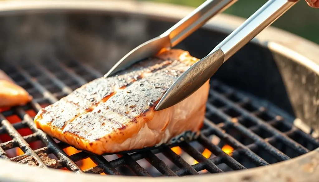 what unit to flip salmon on the grill recipe