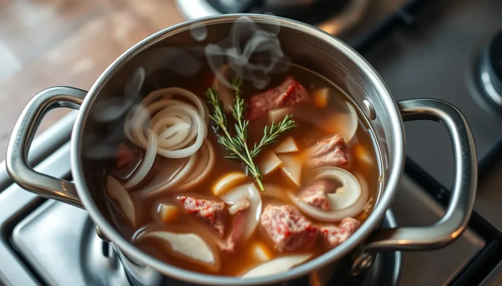 Beef Ramen Broth Preparation