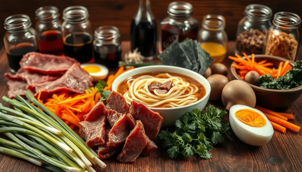 Beef Ramen Ingredients