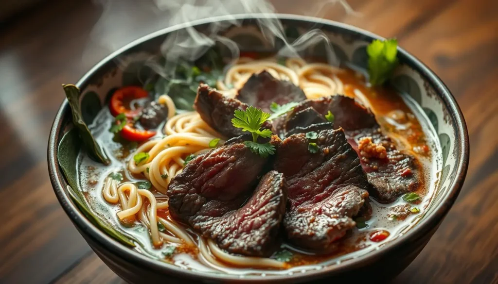 Beef Ramen Noodles Fusion Cuisine