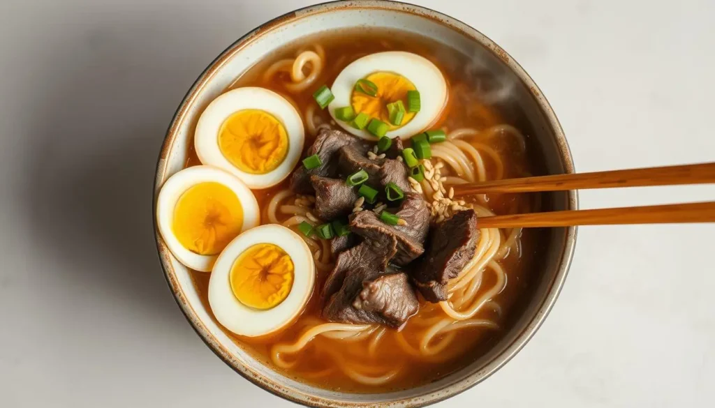 Beef Ramen Noodles Preparation