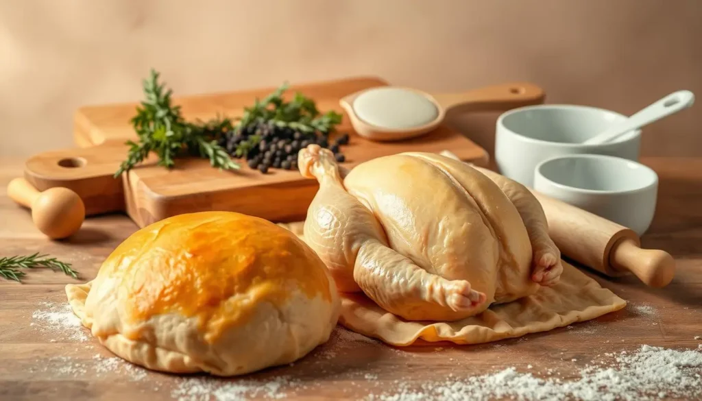 Chicken Pastry Ingredients and Tools