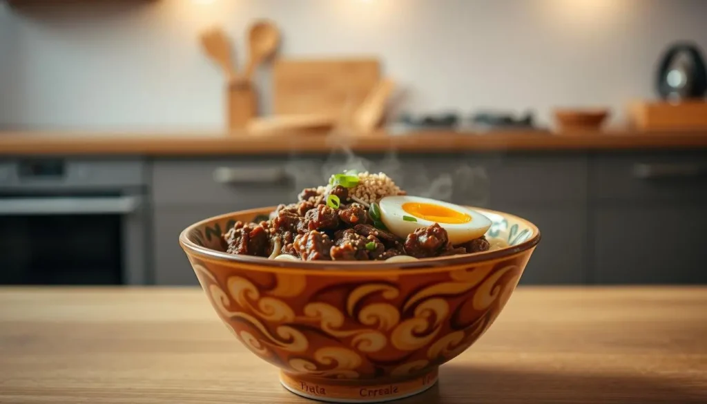 Ground Beef Ramen Dish