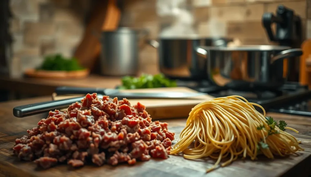 Ground Beef Ramen Noodle Preparation