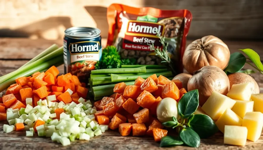 Ingredients for Hormel Beef Stew Recipe