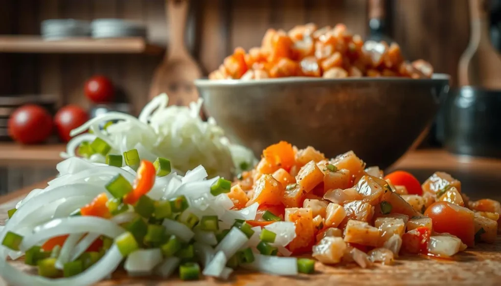 Lomi Salmon Preparation