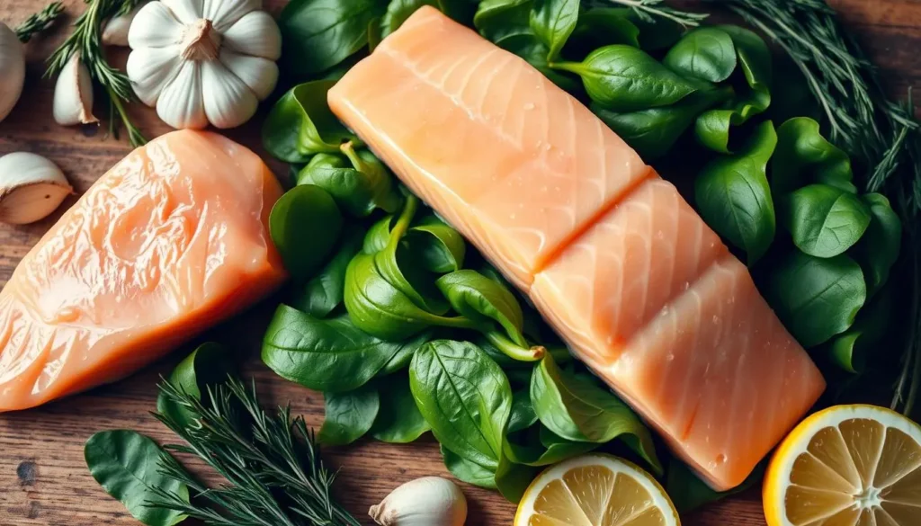 Salmon Spinach Recipe Ingredients