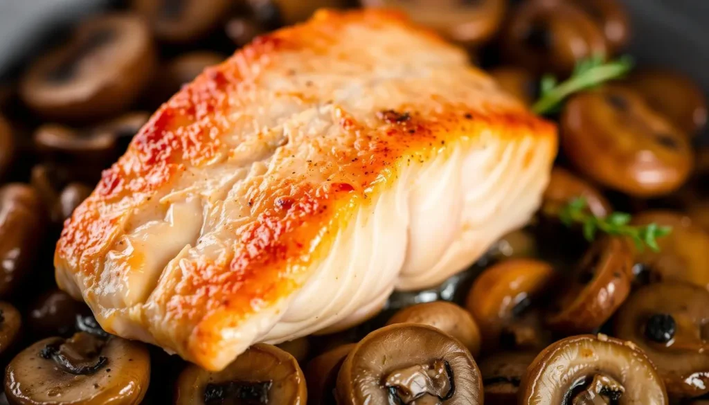 Salmon and Mushroom Culinary Combination