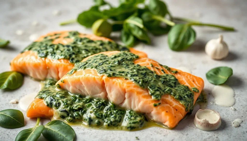 Salmon with Spinach Cream Sauce Ingredients