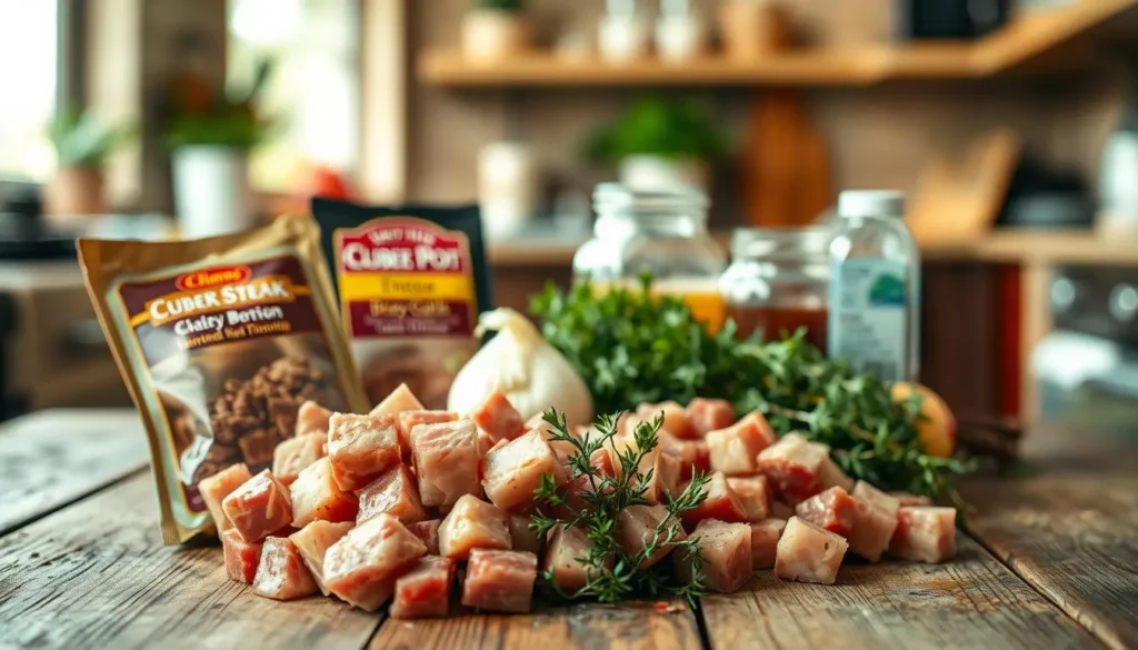 Slow Cooker Cubed Steak Ingredients