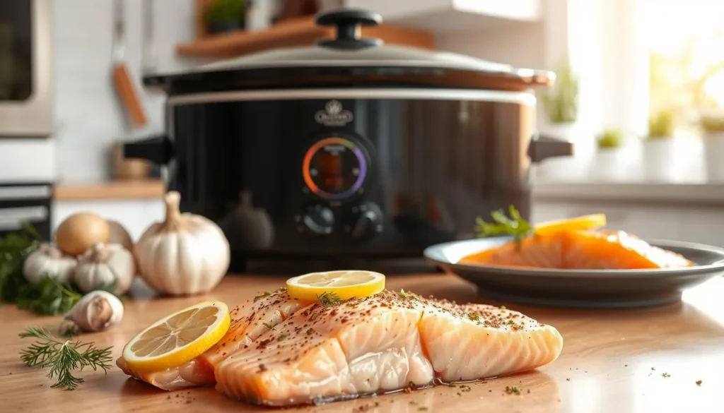 Slow Cooker Salmon Preparation