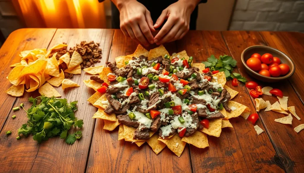 Steak Nachos Preparation