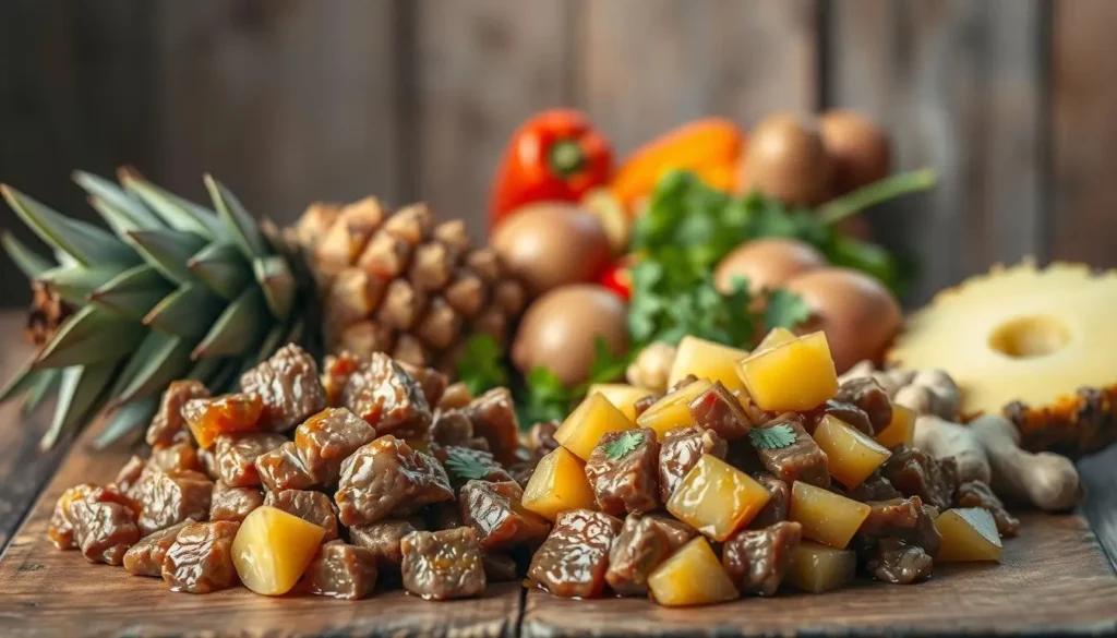 essential ingredients for hawaiian beef stew